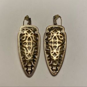 Kendra Scott Caged Arrowhead Gold Earrings